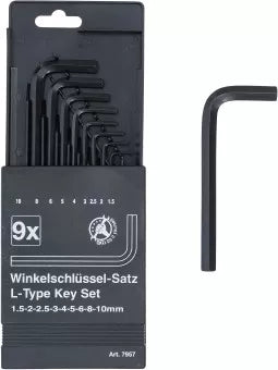 L-Type Wrench Set internal Hexagon 1.5 - 10 mm 9 pcs.
