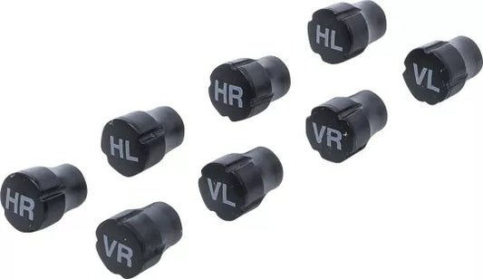 Plastic Valve Cap Set for Tire Marking 8 pcs.