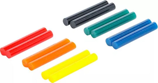 Glue Sticks colored Ø 7.5 mm, 50 mm 12 pcs.