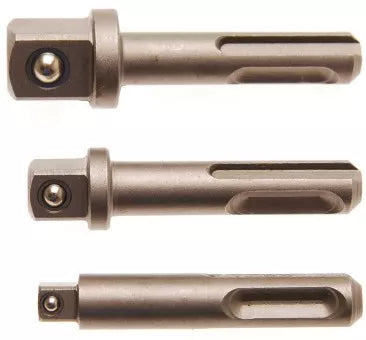 Adaptor Set SDS - external square 6.3 mm (1/4"), 10 mm (3/8"), 12.5 mm (1/2") 3 pcs.