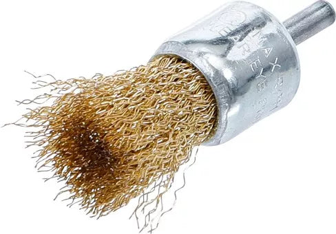 Steel Wire Brush brass coated Ø 25 mm