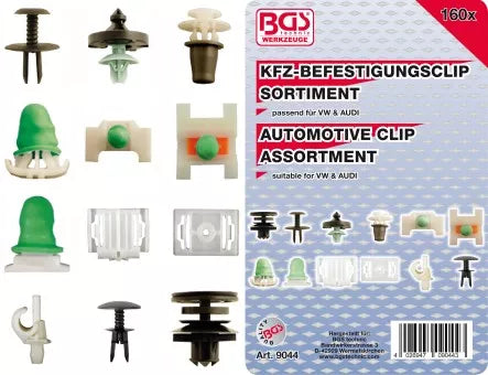 Automotive Clip Assortment for Audi, VW 160 pcs.