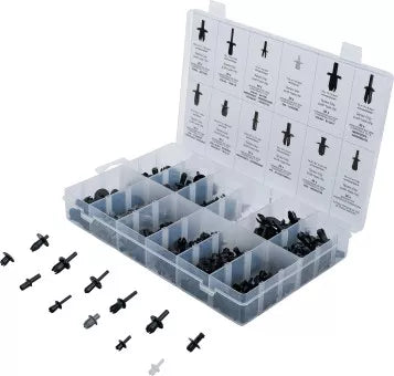 Automotive Clip Assortment for VW, Audi, Volvo, Chrysler, Ford, Mercedes-Benz 350 pcs.
