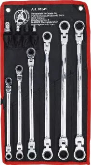Double Swivel Head Ratchet Wrench Set 8 - 19 mm 10 pcs.