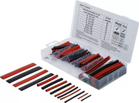 Shrink Tube Assortment red / black 150 pcs.