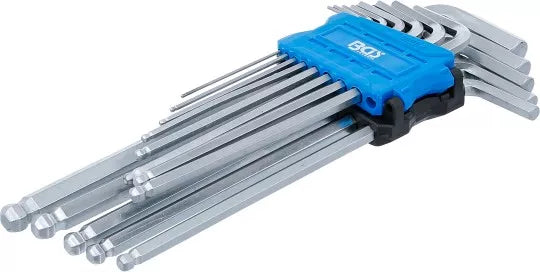 L-Type Wrench Set extra long internal Hexagon / internal Hexagon with Ball Head 1.5 - 10 mm 13 pcs.